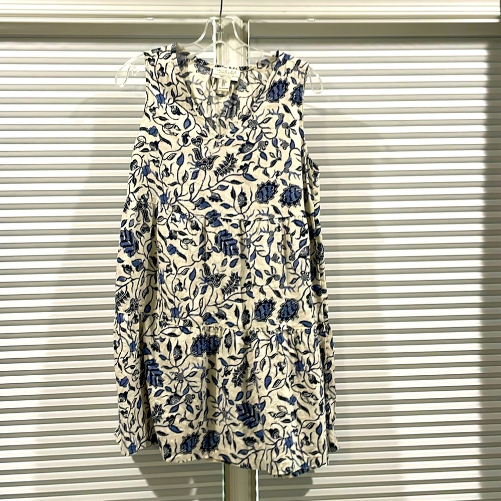Rachel Zoe linen tiered mini dress